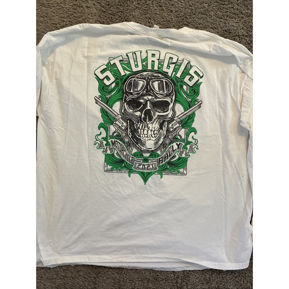 2021 Sturgis Motorcycle Rally Long Sleeve T Shirt- Harley Davidson T Shirt Biker - Picture 5 of 5